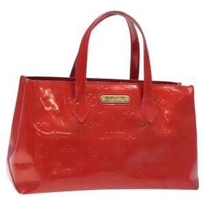 LOUIS VUITTON Monogram Vernis Wilshire PM Hand Bag Rose Pop M93643